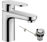 Hansgrohe Mitigeur lavabo Vernis Blend 71559000, tirants métalliques, garniture de vidange, chromé