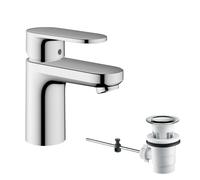 hansgrohe Vernis Blend Mitigeur monocommandé pour lavabo, avec vidage à tirette, saillie 89 mm, 71550000, Couleur: chrome