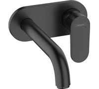hansgrohe Ensemble de garnitures Vernis Blend 71576670 à mitigeur lavabo , pour montage mural, avec bec 20,5 cm, noir mat