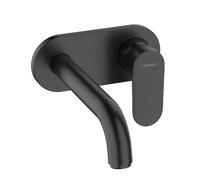 hansgrohe Ensemble de garnitures Vernis Blend 71576670 à mitigeur lavabo , pour montage mural, avec bec 20,5 cm, noir mat
