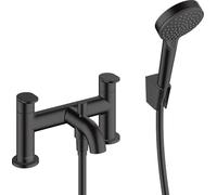 hansgrohe Vernis Blend Robinet de baignoire 2 fonctions Noir mat
