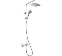 Colonne de douche thermostatique Vernis Shape 230 - 1jet EcoSmart - chrome