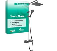 hansgrohe Vernis Shape Showerpipe 26286670 avec thermostatique de douche, noir mat