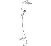 hansgrohe Vernis Shape SystÃšme de douche 230 1 jet avec thermostat de bain, chrome, 26284000 - 26284000