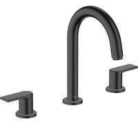 hansgrohe Vernis Shape Mélangeur lavabo 3 trous 71563670 avec tirette garniture de vidange , noir mat