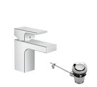 Hansgrohe Mitigeur lavabo Vernis Shape 71566000 avec tirants et garniture de vidange, chromé