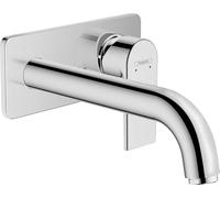 hansgrohe Vernis Shape Mitigeur monocommandÃ© pour lavabo encastrÃ© pour montage mural avec bec 20,5 cm, saillie 207 mm, 71578, Coloris: chrome - 71578000