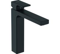 hansgrohe Vernis Shape Mitigeur monocommandé pour lavabo 190 avec vidage à tirette, 71562670, Couleur: Noir Mat