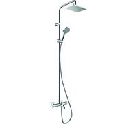 hansgrohe Vernis Shape Showerpipe Duschsystem 26098000 EcoSmart, mit Wannenthermostat, chrom