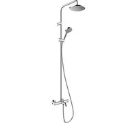 hansgrohe Vernis Blend SystÃšme de douche 200 1 jet avec thermostat de baignoire chrome, 26274000 - 26274000