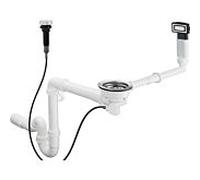 hansgrohe vidage / trop-plein match0 660 43931800 D14-11 BSO, acier inoxydable, automatique, pour lavabos simples