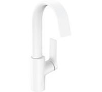hansgrohe Vivenis 210 mitigeur lavabo 75030700 avec bec pivotant et tirette- garniture de vidange , blanc mat