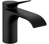 Hansgrohe Mitigeur monocommandé Vivenis pour lavabo 80 – vidage à tirette, saillie 133 mm, Noir Mat