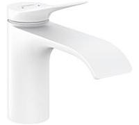 hansgrohe Vivenis 80 mitigeur lavabo 75010700 avec tige de traction garniture de vidange , EcoSmart, blanc mat