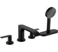 hansgrohe Garniture Vivenis 75444670 Mitigeur bain-douche 4 trous sur gorge, avec sBox, noir mat