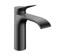 Mitigeur lavabo Hansgrohe Vivenis 75023340 avec bonde clic-clac, finition chrome noir brossé
