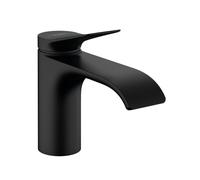 Hansgrohe Vivenis, Mitigeur monocommandÃ© pour lavabo 80 avec vidage Ã tirette, saillie 133 mm, 75010, Coloris: Noir Mat - 75010670