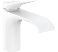 Hansgrohe Vivenis, Mitigeur monocommandÃ© pour lavabo 80 avec vidage Ã tirette, saillie 133 mm, 75010, Coloris: blanc mat - 75010700