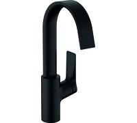 hansgrohe Vivenis, Mitigeur monocommandé pour lavabo 210 avec bec pivotant sans vidage, saillie 139 mm, 75032670, Couleur: Noir Mat