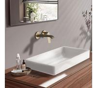 Kit d'installation Hansgrohe Vivenis 75050140 pour mitigeur de lavabo encastré, fixation murale, bec de 192 mm, bronze brossé