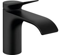 hansgrohe Vivenis Robinet de lave-mains 80 eau froide sans tirette ni vidage, noir mat, 75013670