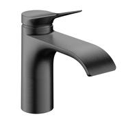 hansgrohe Vivenis, robinetterie de lavabo 80 CoolStart, sans garniture de vidage, saillie 133mm, 75015340, Couleur: Chrome noir brossé