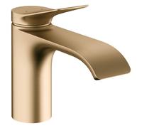 hansgrohe Vivenis robinetterie de lavabo à levier unique 80, sans garniture de vidage, portée 133mm, 75012140, Couleur: Bronze brossé