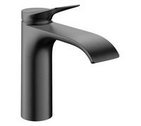 hansgrohe Vivenis robinetterie de lavabo monocommande 110 avec vidage à tirette, portée 146mm, 75020340, Couleur: Chrome noir brossé