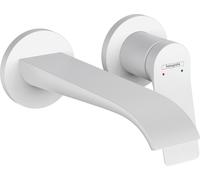 hansgrohe Vivenis robinetterie de lavabo monocommande modèle encastré pour montage mural, portée 195mm, 75050700, Couleur: blanc mat