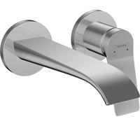 hansgrohe Vivenis robinetterie de lavabo monocommande modèle encastré pour montage mural, portée 195mm, 75050000, Couleur: chrome