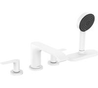 Hansgrohe Robinetterie de plage de baignoire Vivenis 75444700 – Mitigeur 4 trous sBox, blanc mat