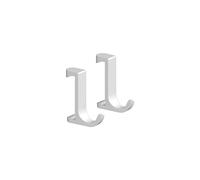 hansgrohe WallStoris - Crochet salle de bain, porte-serviette sans percage, 2 pièces, largeur 10mm, Accessoire salle de bain, Blanc mat, 27929700