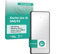 hansgrohe Xarita Lite Q miroir, éclairage LED horizontal, 360x30x700mm, interrupteur mural, 54955670, Couleur: noir mat