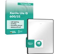 Hansgrohe Xarita Lite Q miroir, éclairage LED horizontal, 600x30x700mm, capteur IR, 54970, Farbe: noir mat