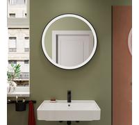 hansgrohe Xarita Lite S miroir, éclairage LED rond, 700x30x700mm, capteur IR, miroir chauffant, 54979670, Couleur: noir mat