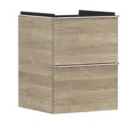Hansgrohe Xelu Q armoire 48x49.5x60.5 cm sous-lavabo suspendu chêne-chrome 54021000