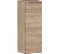 hansgrohe Xelu Q Armoire mi-haute, 400x350, 1 porte, charnières à droite, 2 étagères en verre, 54133700, Couleur: Meuble chêne naturel/poignée blanc mat