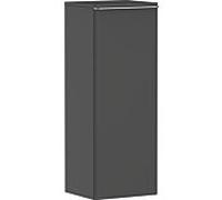 hansgrohe Xelu Q Armoire mi-haute, 400x350, 1 porte, charnières à gauche, 2 étagères en verre, 54128000, Couleur: Meuble gris diamant mat/poignÃ©e chrome