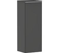 hansgrohe Xelu Q Armoire mi-haute, 400x350, 1 porte, charnières à gauche, 2 étagères en verre, 54128700, Couleur: Meuble gris diamant mat/poignÃ©e blanc mat