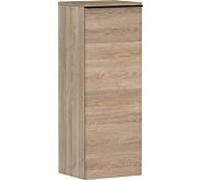 hansgrohe Xelu Q Armoire mi-haute, 400x350, 1 porte, charnières à gauche, 2 étagères en verre, 54129670, Couleur: Meuble chÃªne naturel/poignÃ©e noir mat
