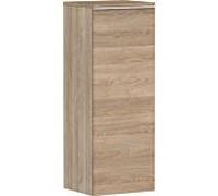 hansgrohe Xelu Q Armoire mi-haute, 400x350, 1 porte, charnières à gauche, 2 étagères en verre, 54129700, Couleur: Meuble chÃªne naturel/poignÃ©e blanc mat