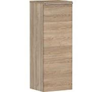hansgrohe Xelu Q Armoire mi-haute, 400x350, 1 porte, charnières à droite, 2 étagères en verre, 54133000, Couleur: Meuble chÃªne naturel/poignÃ©e chrome