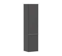 hansgrohe Xelu Q Armoire mi-haute, 400x350x1650, 2 portes, charnières à droite, 3 étagères en verre, 54140000, Couleur: Meuble gris diamant mat/poignÃ©e chrome