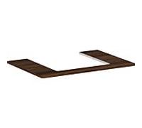 hansgrohe Xelu Q Console avec découpe au centre, 500x480, pour vasque à poser, polie, 54094630, Couleur: Noyer Foncé Foncé