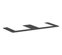 hansgrohe Xelu Q Console avec 2 découpes, 1360x550, pour vasque à poser, polie, 54099910, Couleur: Gris diamant mat