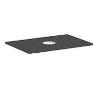 hansgrohe Xelu Q Console avec découpe ronde au centre, 780x550, pour vasque à poser, sans trou pour robinet, 54113910, Couleur: Gris diamant mat