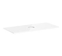 hansgrohe Xelu Q console 54115050 1180 x 550 mm, découpe au milieu, vasque à poser sans trou pour robinetterie, blanc brillant