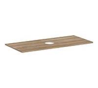 hansgrohe Xelu Q Console avec découpe au centre, 1180x550, pour vasque à poser, sans trou pour robinet, 54115230, Couleur: Chêne nature