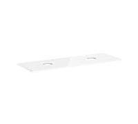 Hansgrohe Console vasque Xelu Q 1560x550 2 découpes rondes sans trou Blanc brillant