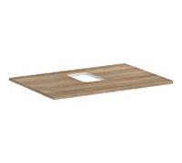 hansgrohe Xelu Q console 54120230 780 x 550 mm, découpe au milieu, vasque à poser avec trou pour robinetterie, chêne naturel